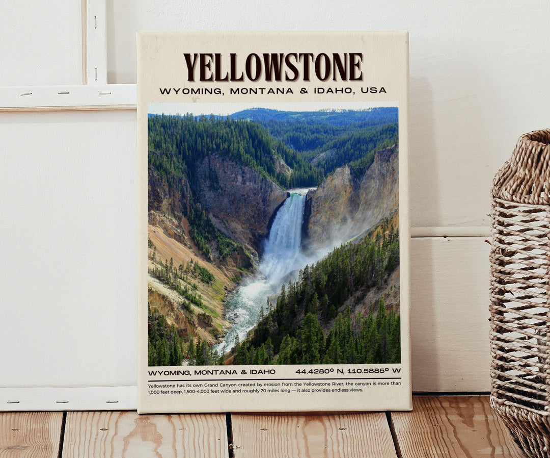 Yellowstone geothermal, Old Faithful, Grand Prismatic Spring, travel poster print, Yellowstone art, Lamar Valley, Yellowstone wildlife, wildlife photography, Lower Falls, Yellowstone artwork, Idaho poster