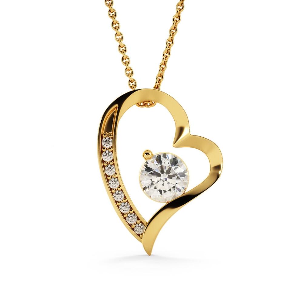 18k Gold ~ To My Wife Heart Necklace