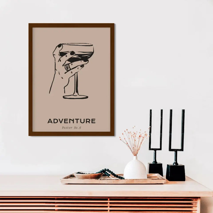 "Adventure" Travel Minimal Poster for Living Room