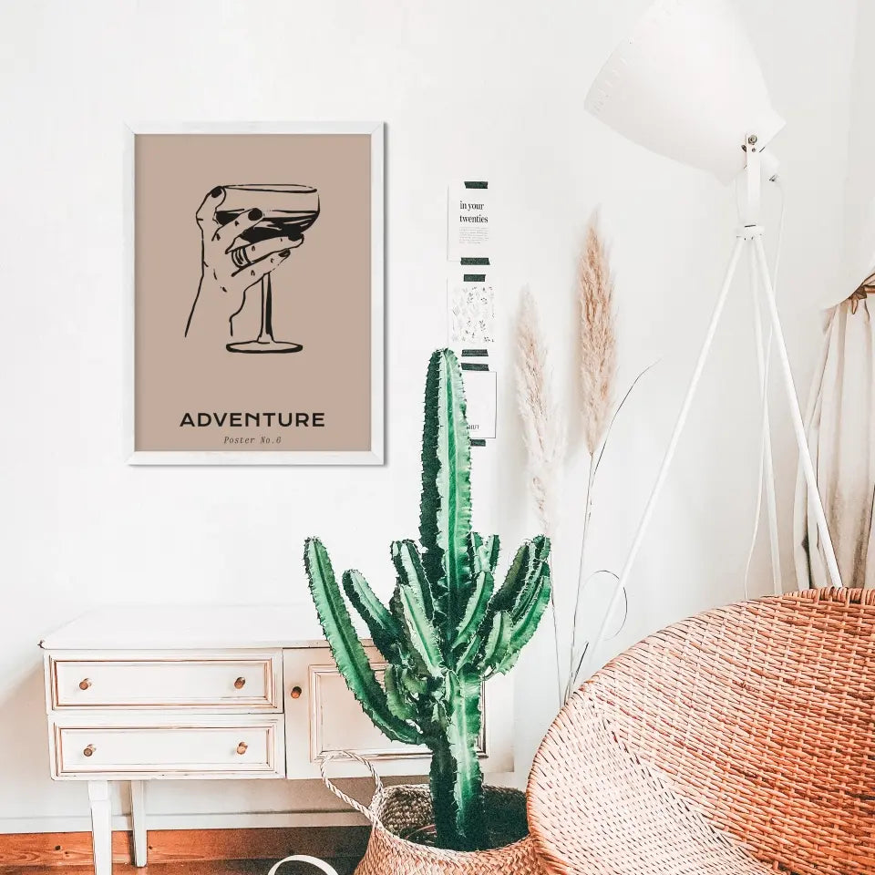 "Adventure" Travel Minimal Poster for Living Room