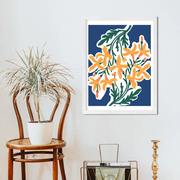 'Floral Elegance' Abstract Wall Art in Minimal Style
