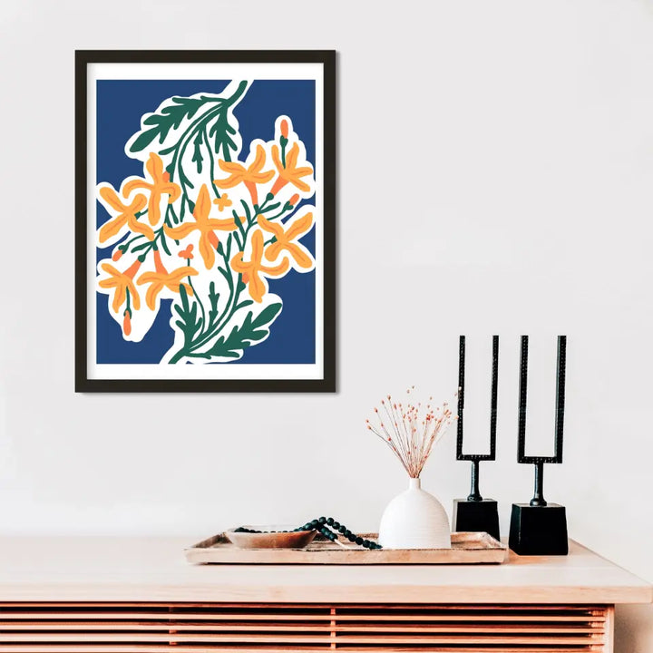 'Floral Elegance' Abstract Wall Art in Minimal Style