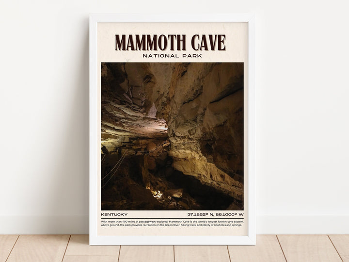 Mammoth Cave Park Vintage Wall Art, Kentucky, USA