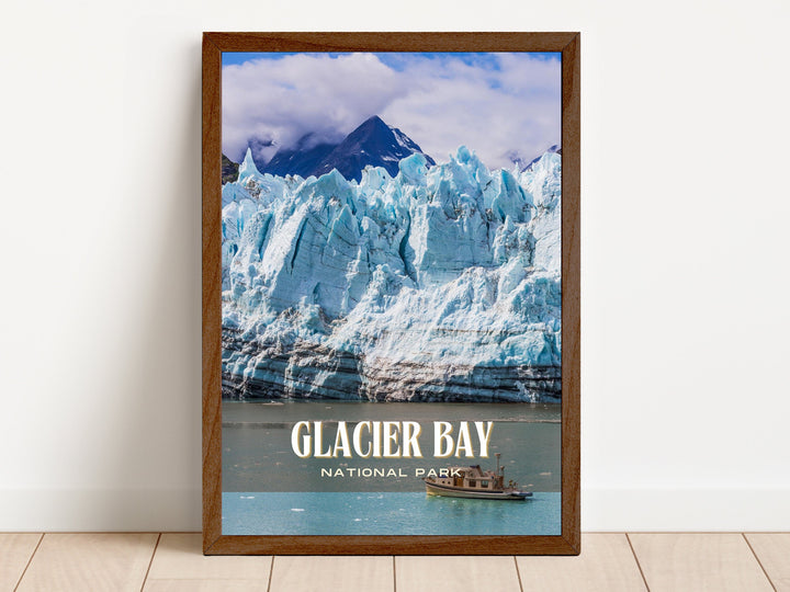 Glacier Bay National Park Retro Wall Art, Alaska, USA