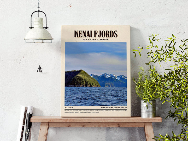 Kenai Fjords National Park Vintage Wall Art, Alaska, USA
