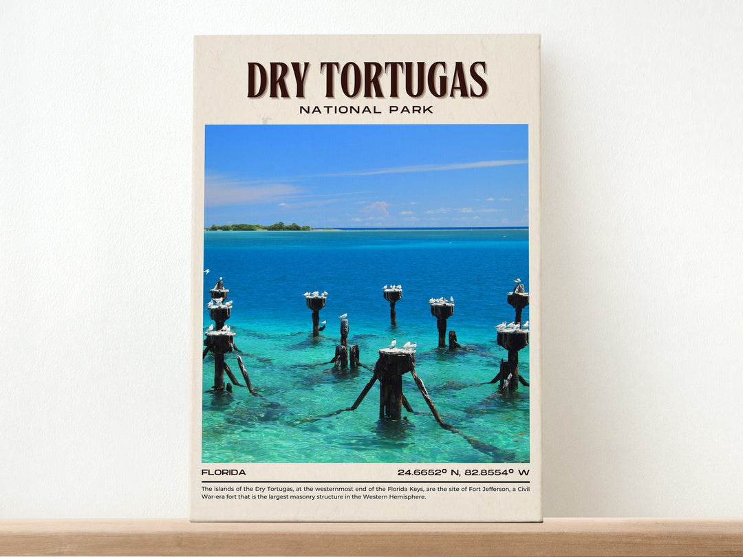 Dry Tortugas National Park Vintage Wall Art, Florida, USA