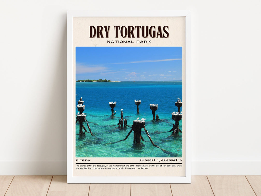 Dry Tortugas National Park Vintage Wall Art, Florida, USA