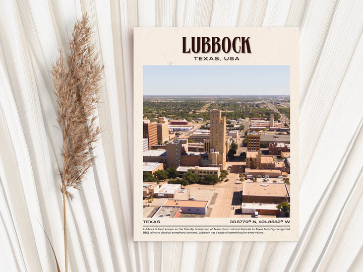 Lubbock Vintage Wall Art, Texas, USA