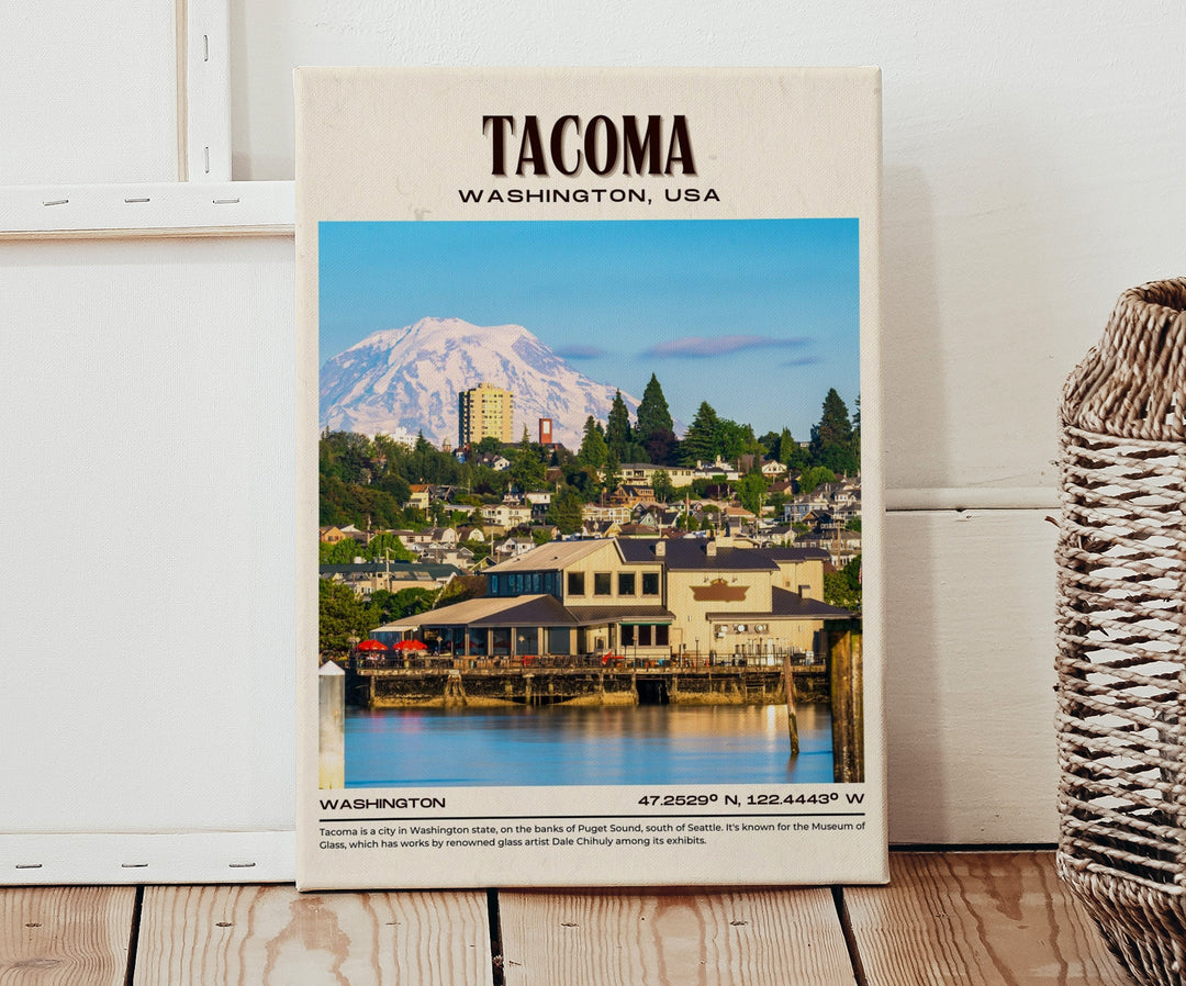 Tacoma Vintage Wall Art, Washington, USA