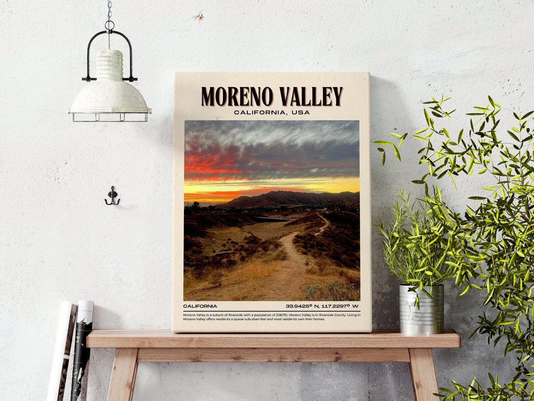Moreno Valley Vintage Wall Art, California, USA