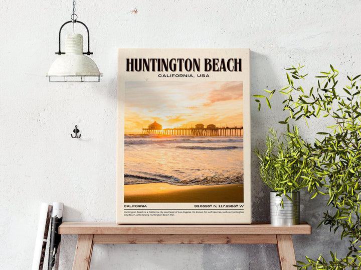 Huntington Beach Vintage Wall Art, California, USA