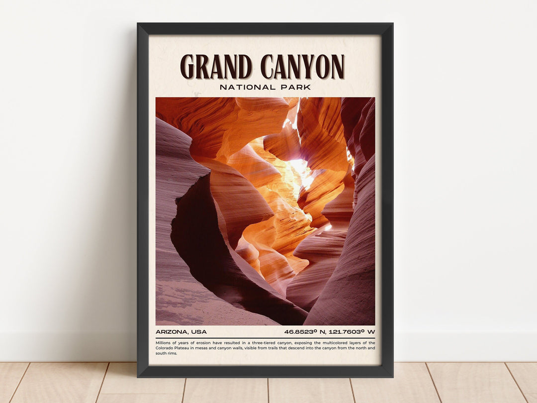 Grand Canyon National Park Vintage Wall Art, Arizona, USA