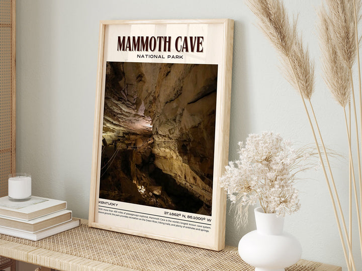 Mammoth Cave Park Vintage Wall Art, Kentucky, USA