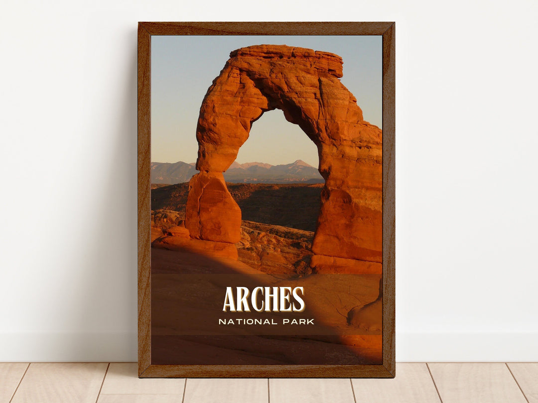 Arches National Park Retro Wall Art, Utah, USA