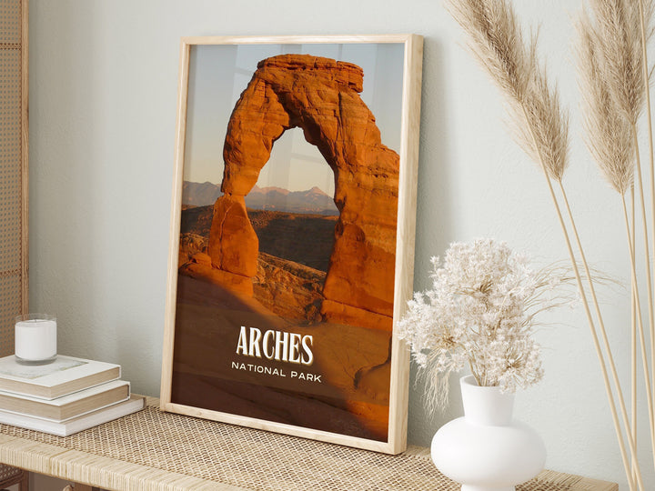 Arches National Park Retro Wall Art, Utah, USA