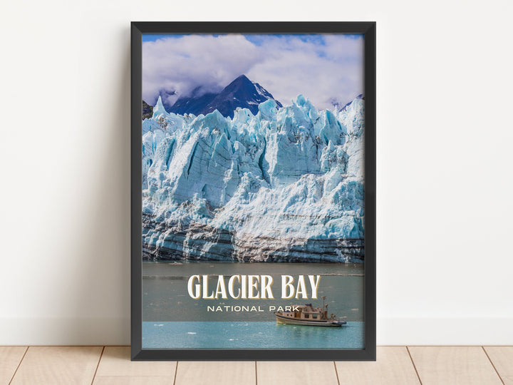 Glacier Bay National Park Retro Wall Art, Alaska, USA