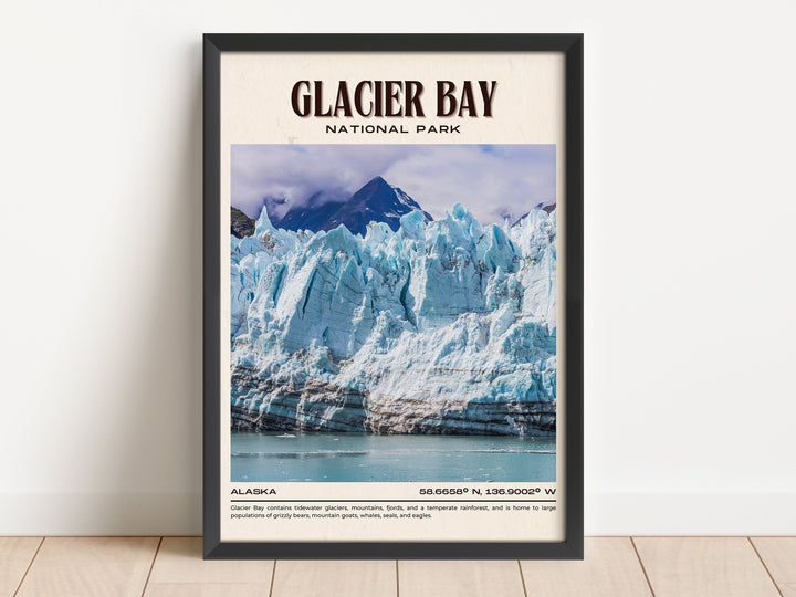 Glacier Bay National Park Vintage Wall Art, Alaska, USA