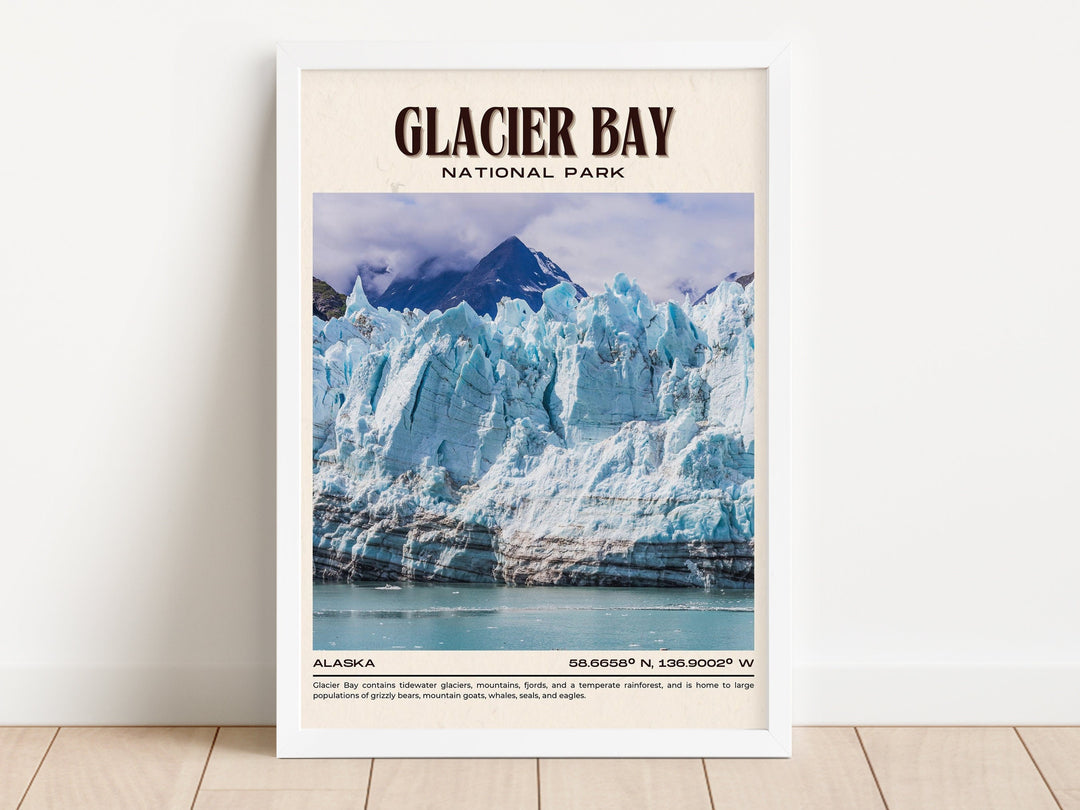 Glacier Bay National Park Vintage Wall Art, Alaska, USA