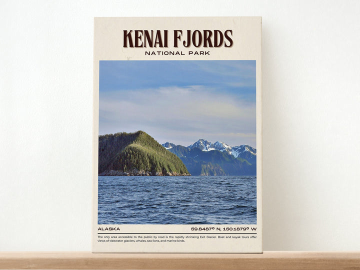Kenai Fjords National Park Vintage Wall Art, Alaska, USA