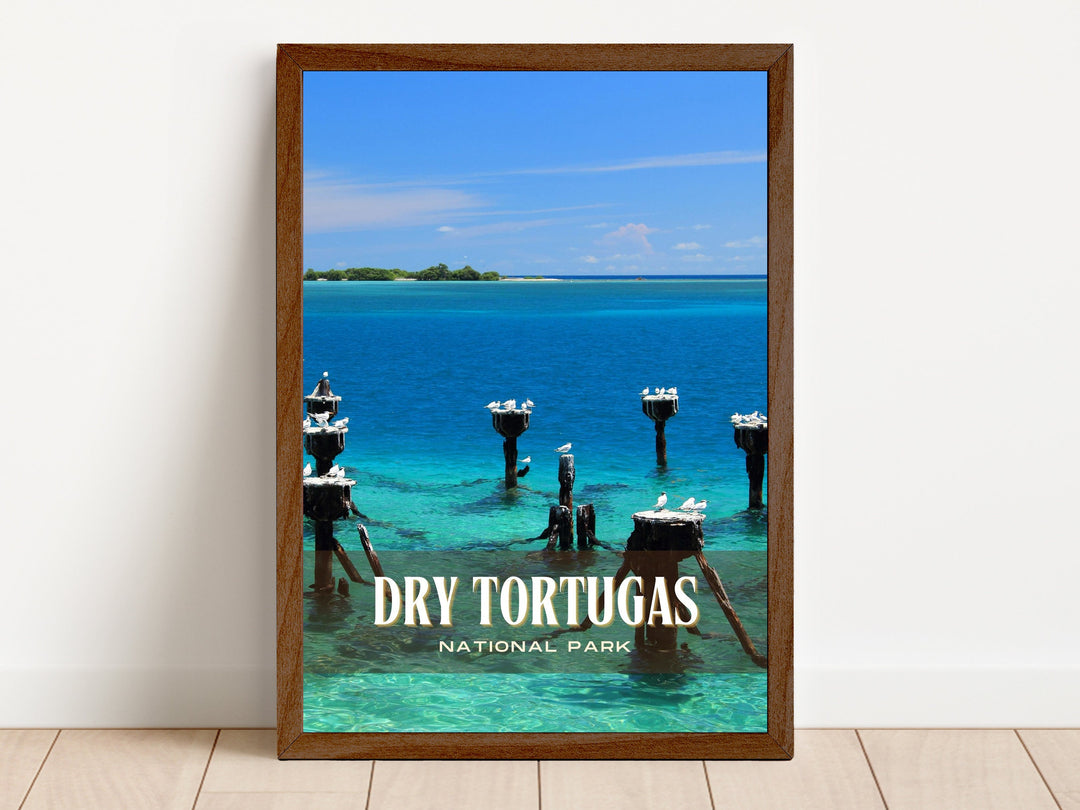 Dry Tortugas National Park Retro Wall Art, Florida, USA