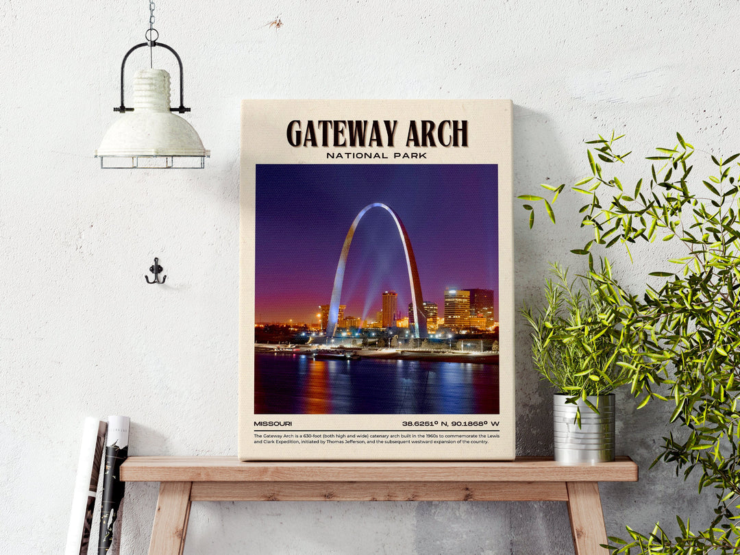 Gateway Arch National Park Vintage Wall Art, Missouri, USA