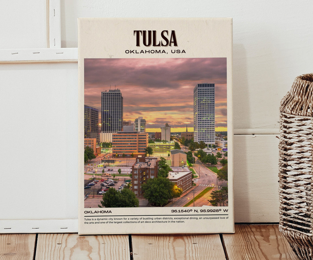 Tulsa Vintage Wall Art, Oklahoma, USA