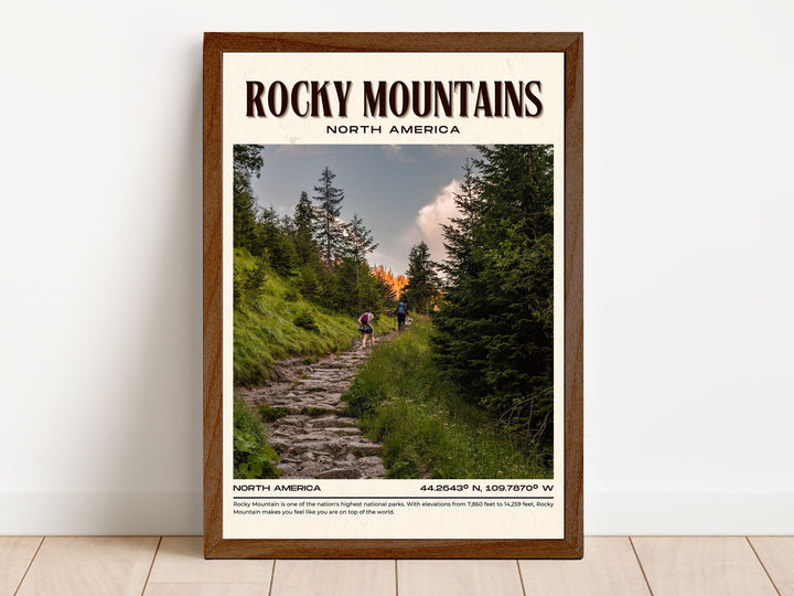 Rocky Mountains Vintage Wall Art, North America, USA