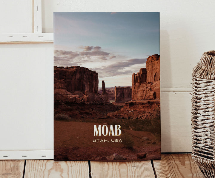 Moab Retro Wall Art, Utah, USA