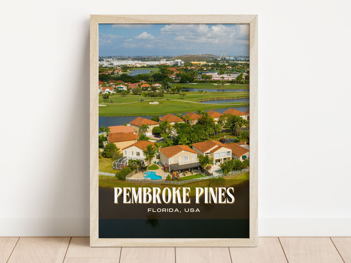 Pembroke Pines Retro Wall Art, Florida, USA