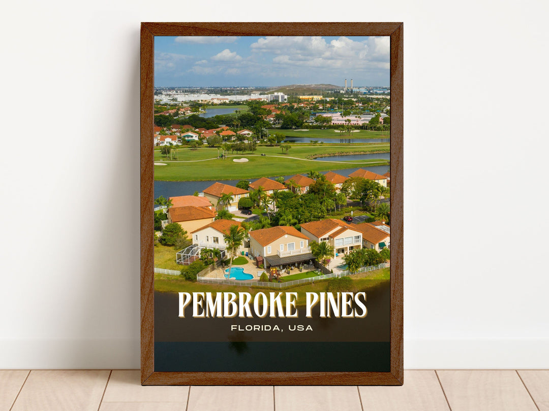Pembroke Pines Retro Wall Art, Florida, USA