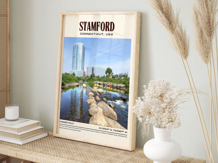 Stamford Vintage Wall Art, Connecticut, USA
