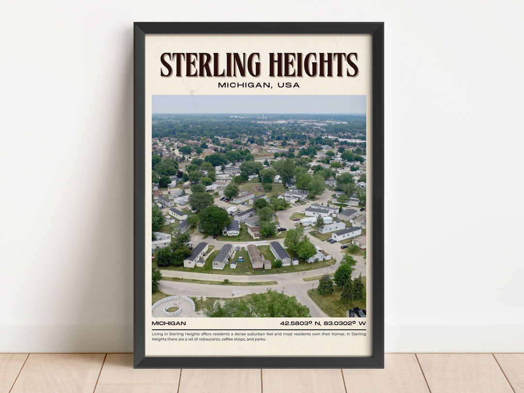 Sterling Heights Vintage Wall Art, Michigan, USA