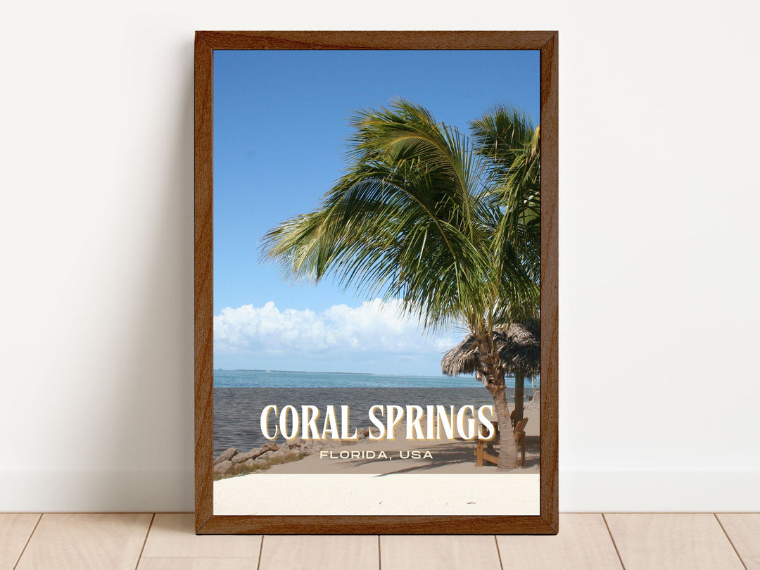 Coral Springs Retro Wall Art, Florida, USA