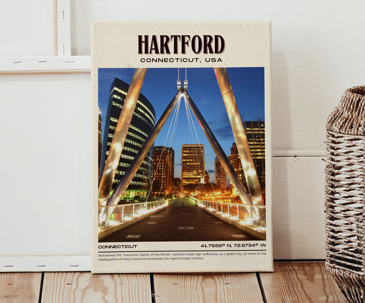 Hartford Vintage Wall Art, Connecticut, USA