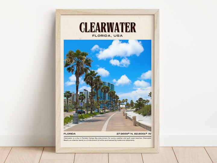 Clearwater Vintage Wall Art, Florida, USA