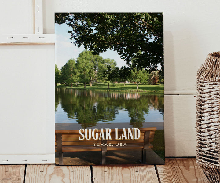 Sugar Land Retro Wall Art, Texas, USA