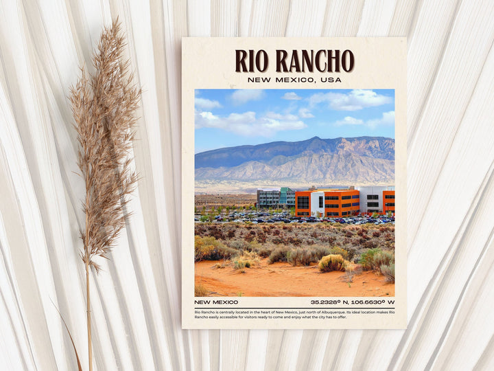 Rio Rancho Vintage Wall Art, New Mexico, USA