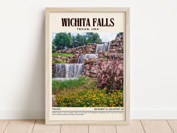 Wichita Falls Vintage Wall Art, Texas, USA