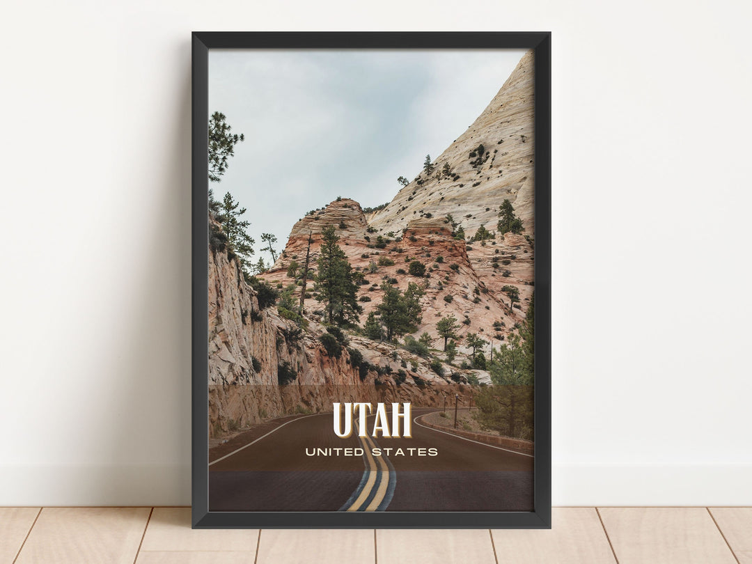 Utah Retro Wall Art, USA