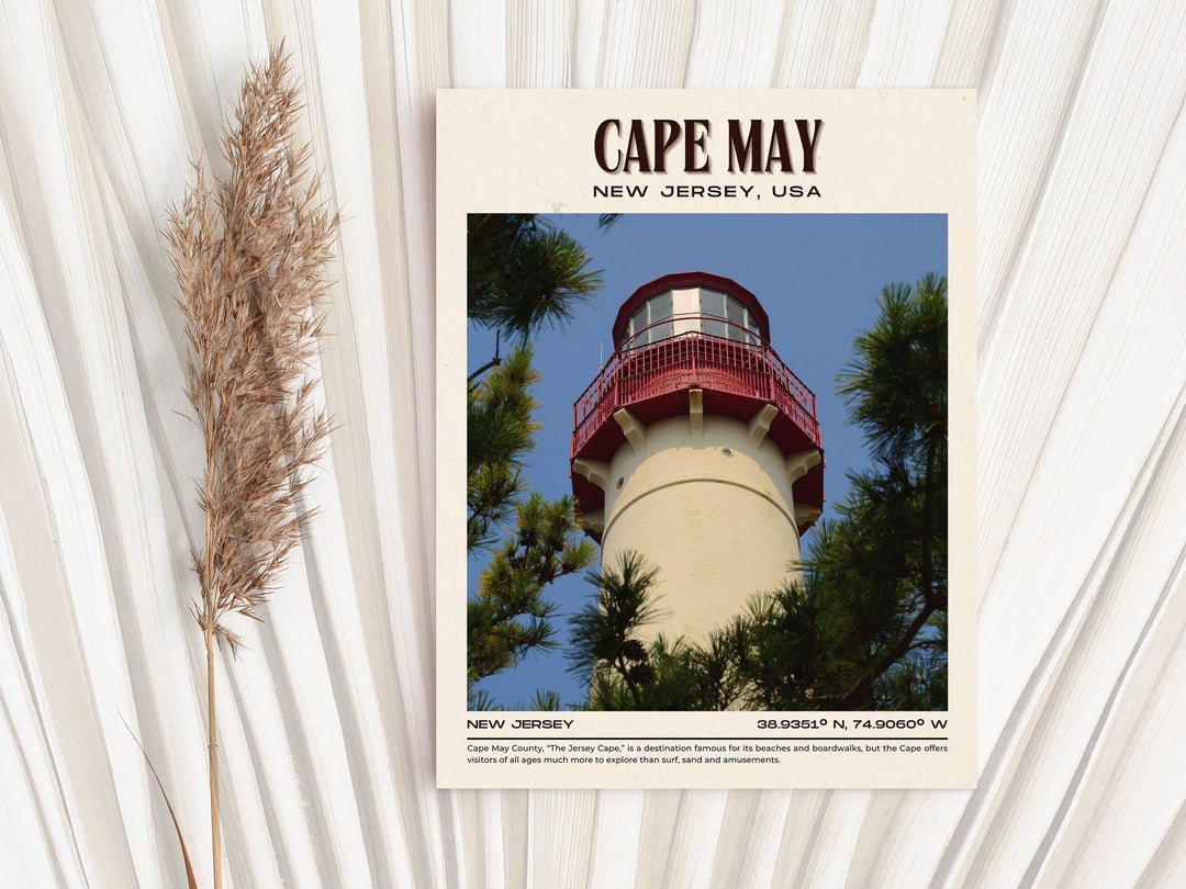 Cape May Vintage Wall Art, New Jersey, USA