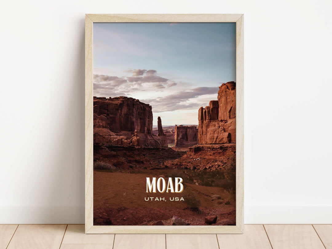 Moab Retro Wall Art, Utah, USA