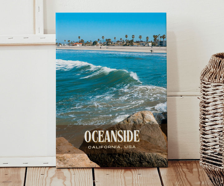 Oceanside Retro Wall Art, California, USA