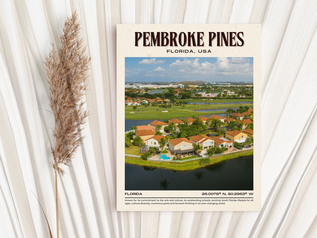Pembroke Pines Vintage Wall Art, Florida, USA