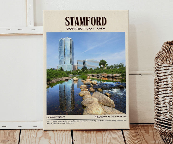Stamford Vintage Wall Art, Connecticut, USA