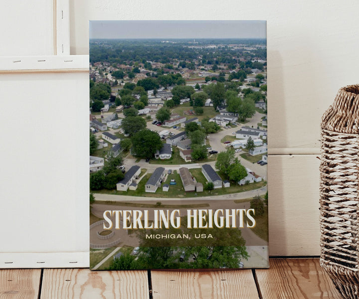 Sterling Heights Retro Wall Art, Michigan, USA