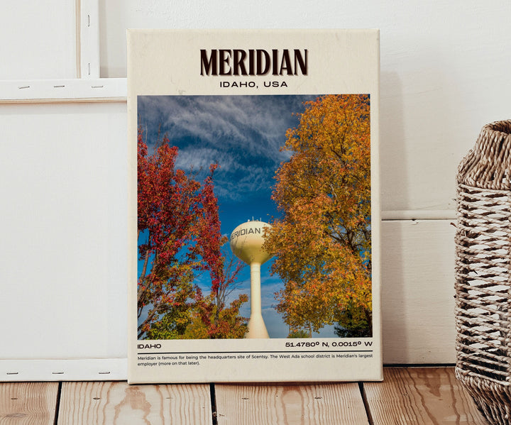 Meridian Vintage Wall Art, Idaho, USA