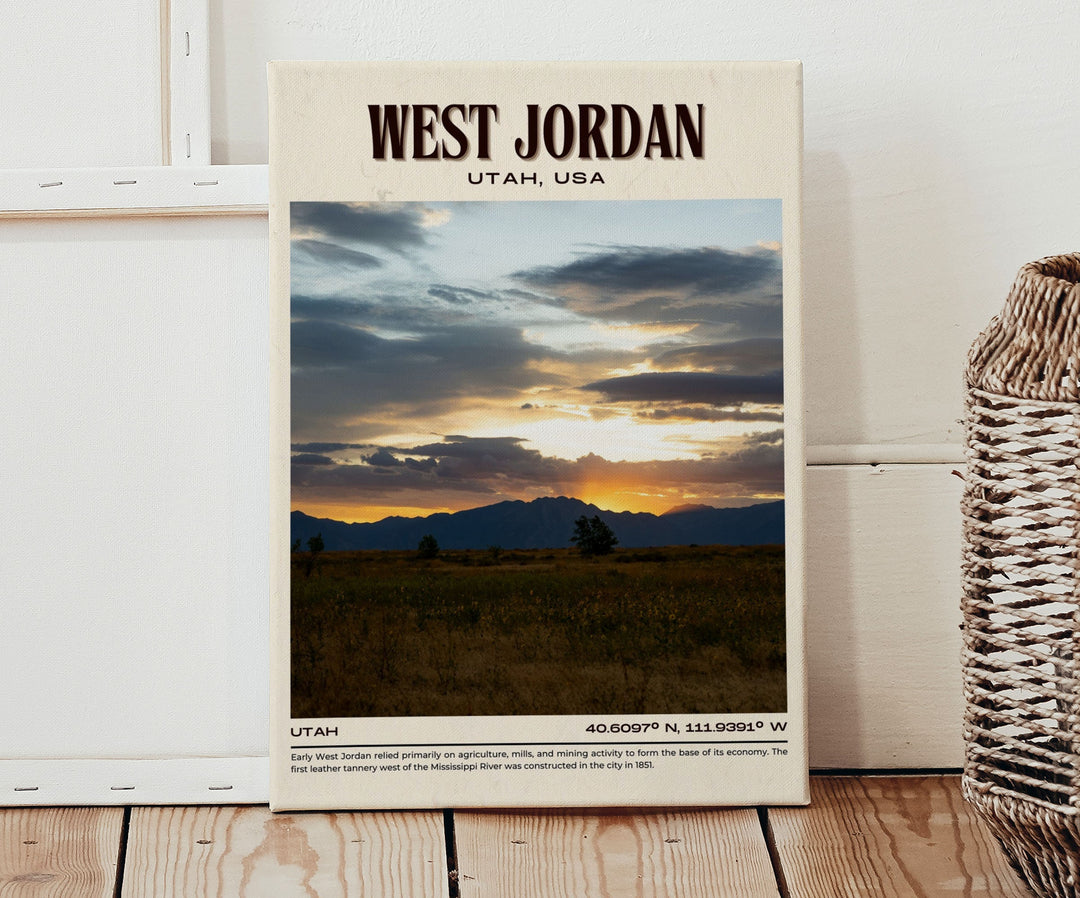 West Jordan Vintage Wall Art, Utah, USA
